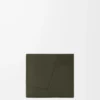 Puzzle-Münzfach aus klassischem Kalbsleder in Dark Khaki