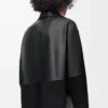 Pyjama-Bluse aus Nappalammleder Schwarz