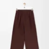 Pyjama-Hose aus Seide in Burgunderrot
