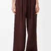 Pyjama-Hose aus Seide in Burgunderrot
