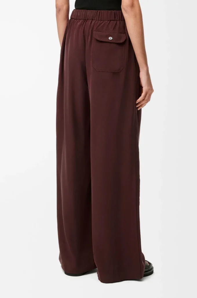 Pyjama-Hose aus Seide in Burgunderrot