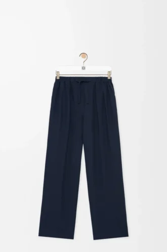 Pyjama-Hose aus Seide in Marineblau