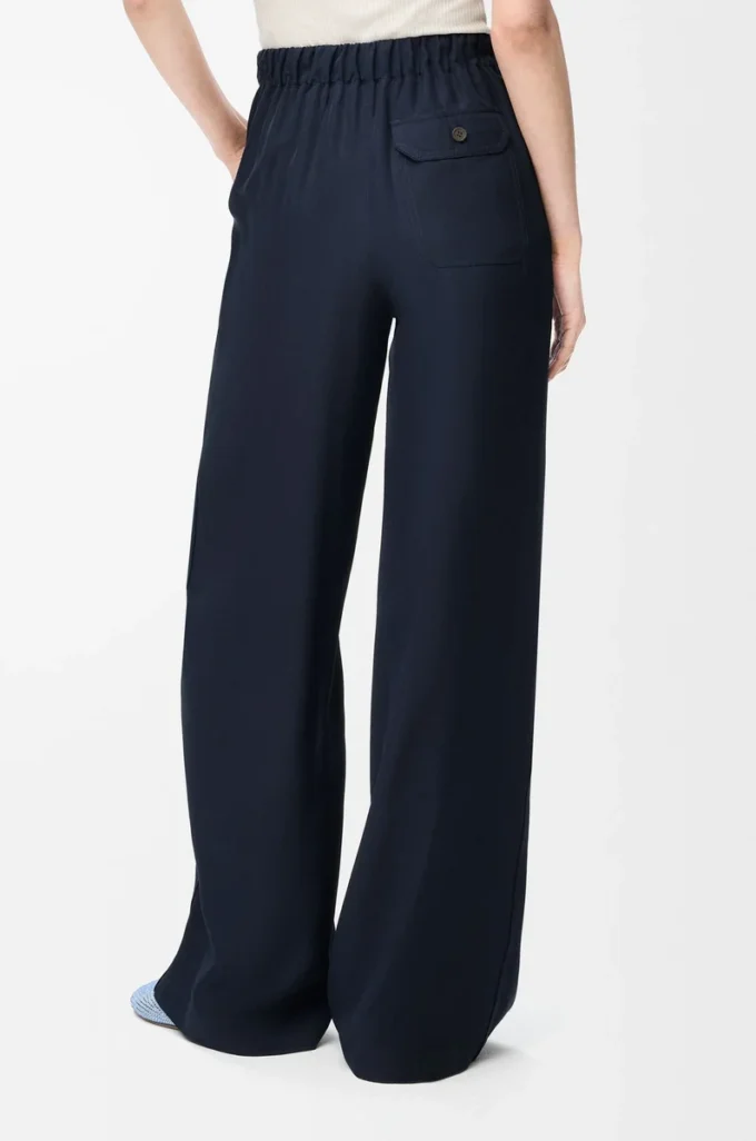 Pyjama-Hose aus Seide in Marineblau