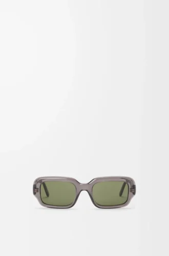 Rechteckige Slim-Sonnenbrille Grau