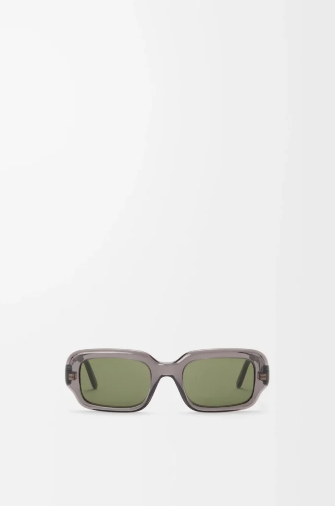 Rechteckige Slim-Sonnenbrille Grau