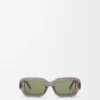 Rechteckige Slim-Sonnenbrille Grau
