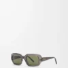 Rechteckige Slim-Sonnenbrille Grau