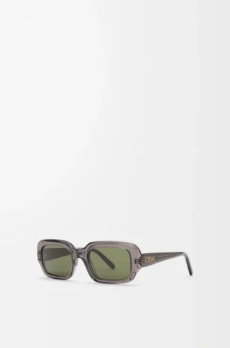Rechteckige Slim-Sonnenbrille Grau