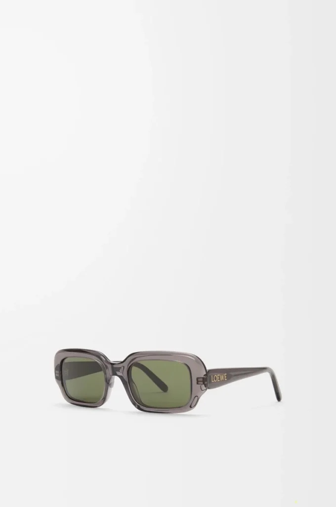 Rechteckige Slim-Sonnenbrille Grau