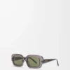 Rechteckige Slim-Sonnenbrille Grau