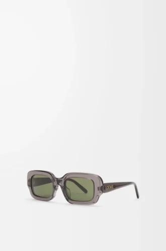 Rechteckige Slim-Sonnenbrille Grau