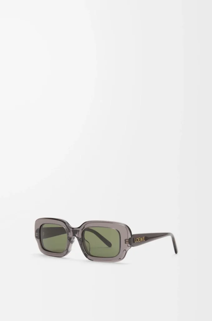 Rechteckige Slim-Sonnenbrille Grau