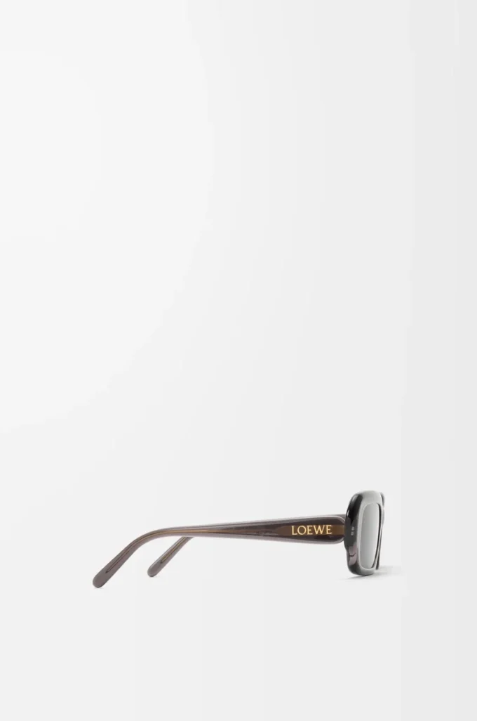 Rechteckige Slim-Sonnenbrille Grau