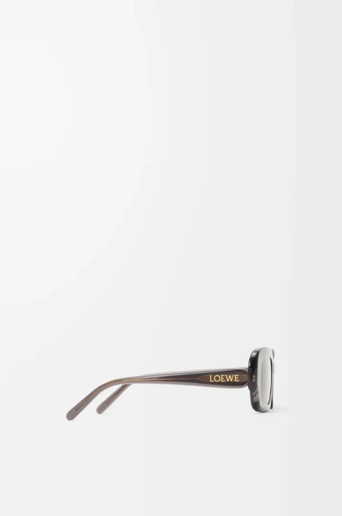 Rechteckige Slim-Sonnenbrille Grau