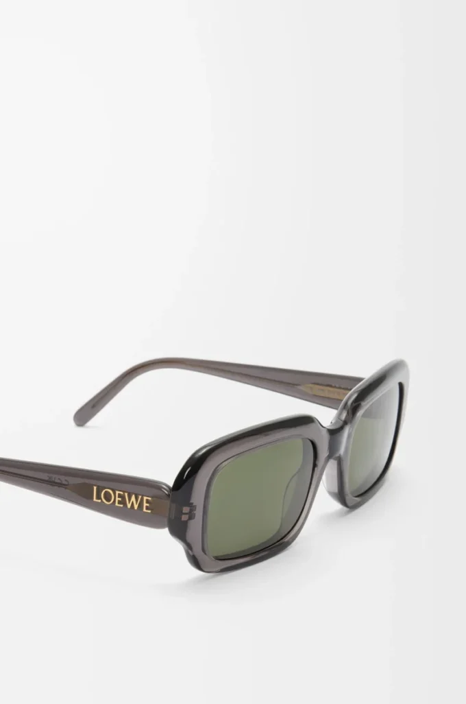 Rechteckige Slim-Sonnenbrille Grau
