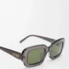 Rechteckige Slim-Sonnenbrille Grau