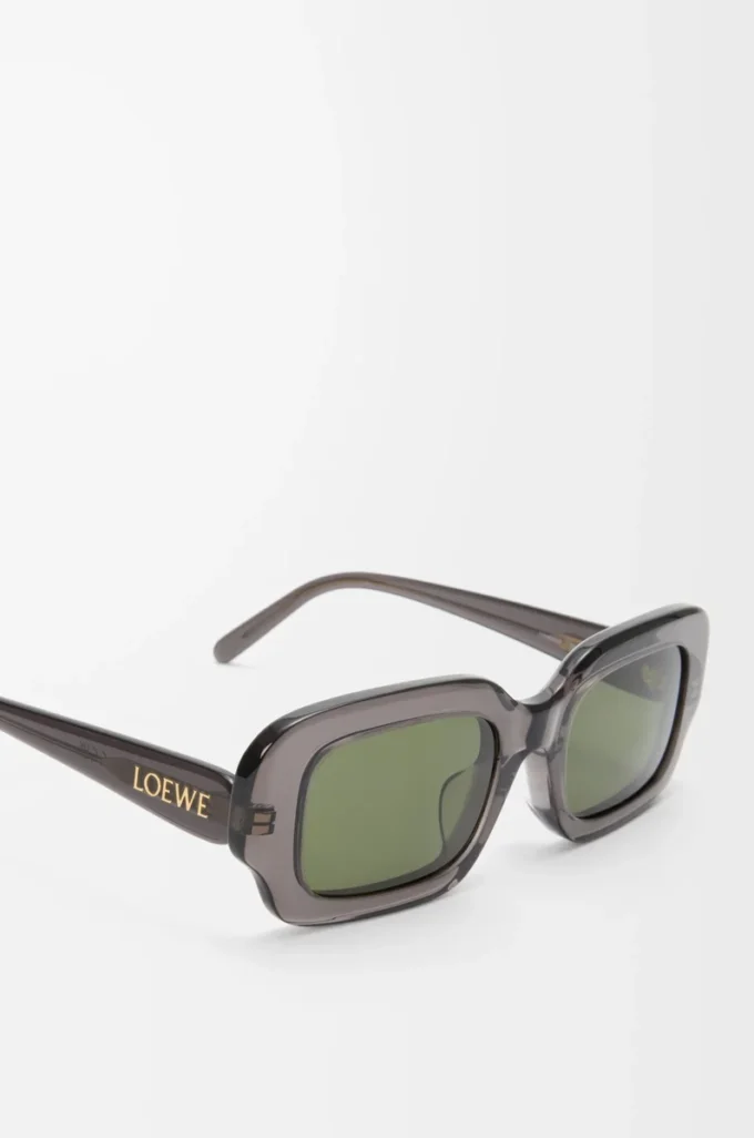 Rechteckige Slim-Sonnenbrille Grau