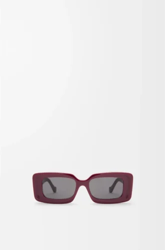 Rechteckige Sonnenbrille Burgunderrot