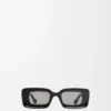 Rechteckige Sonnenbrille Schwarz
