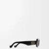 Rechteckige Sonnenbrille Schwarz