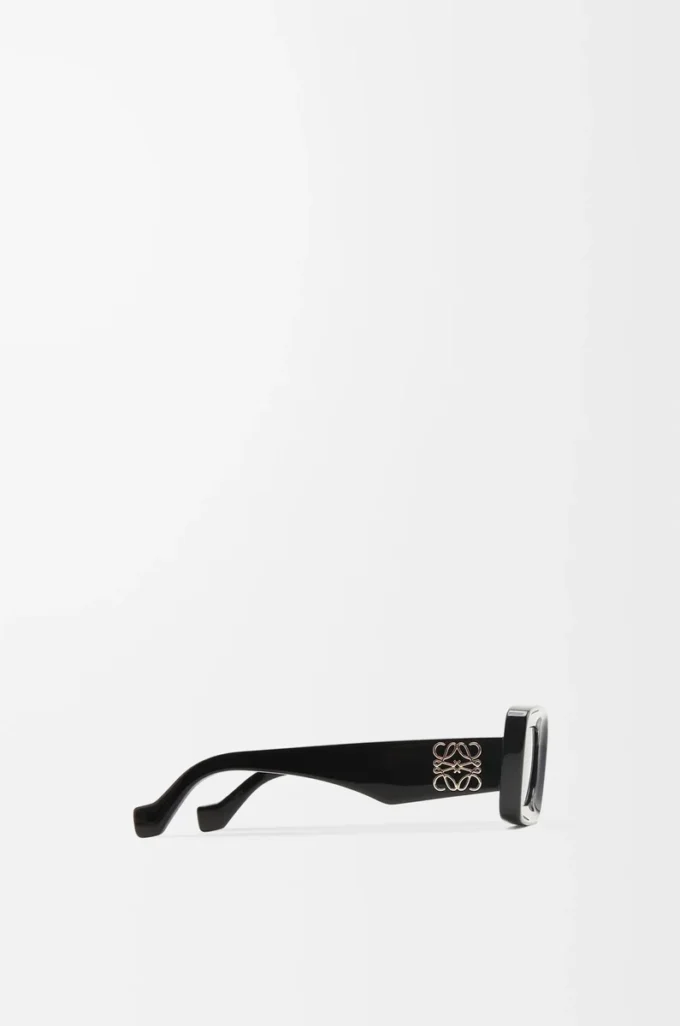 Rechteckige Sonnenbrille Schwarz