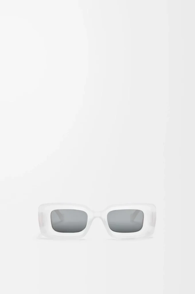 Rechteckige Sonnenbrille White
