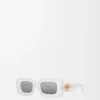 Rechteckige Sonnenbrille White