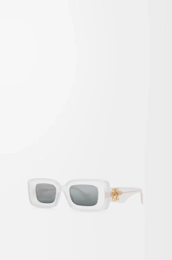 Rechteckige Sonnenbrille White