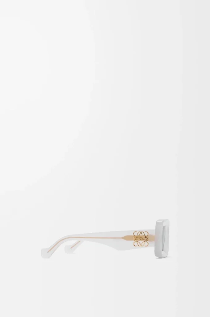 Rechteckige Sonnenbrille White