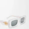 Rechteckige Sonnenbrille White