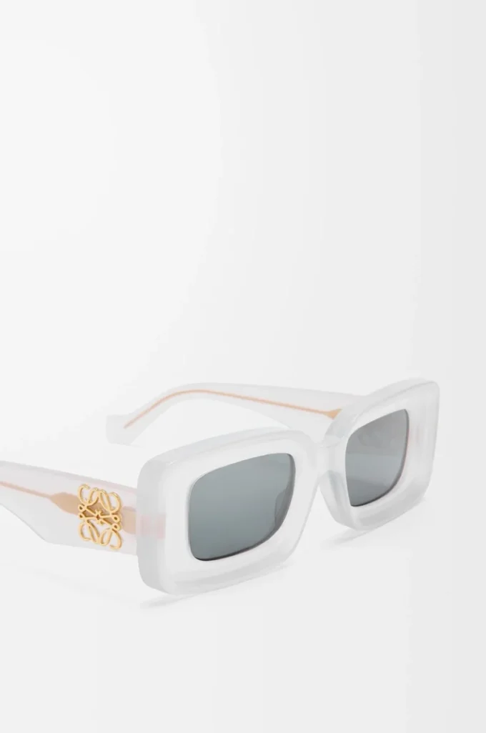 Rechteckige Sonnenbrille White