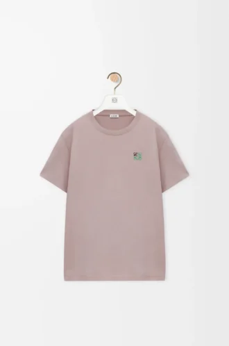 Regular Fit T-Shirt aus Baumwolle Hellrosa