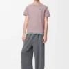 Regular Fit T-Shirt aus Baumwolle Hellrosa