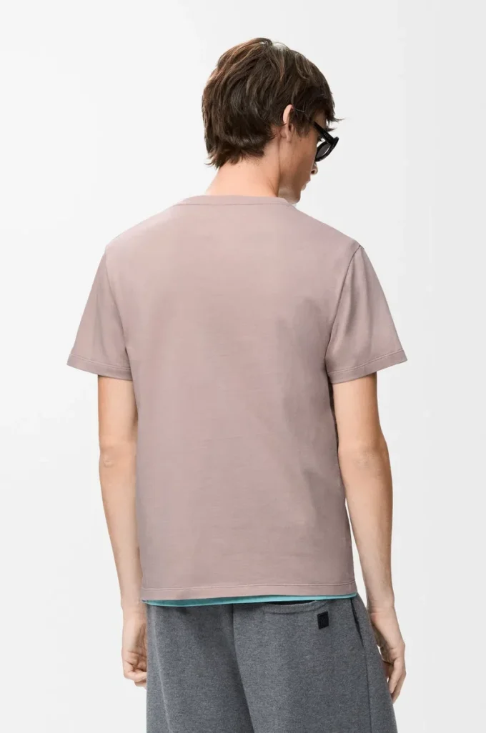 Regular Fit T-Shirt aus Baumwolle Hellrosa