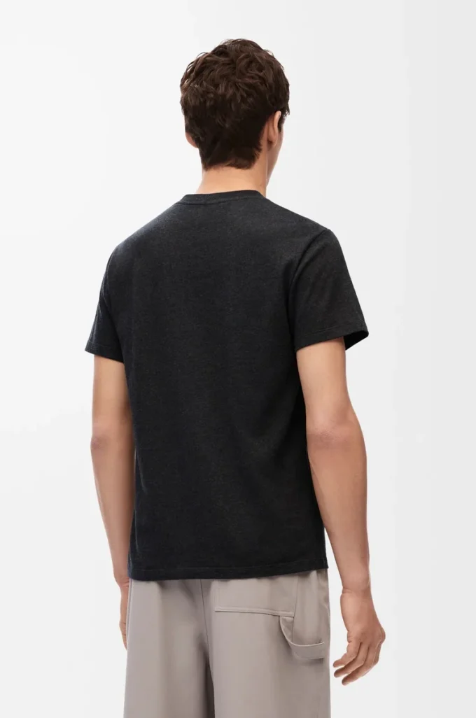 Regular Fit T-Shirt aus Baumwolle in Anthrazit