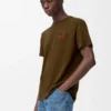 Regular Fit T-Shirt aus Baumwolle in Khaki Green