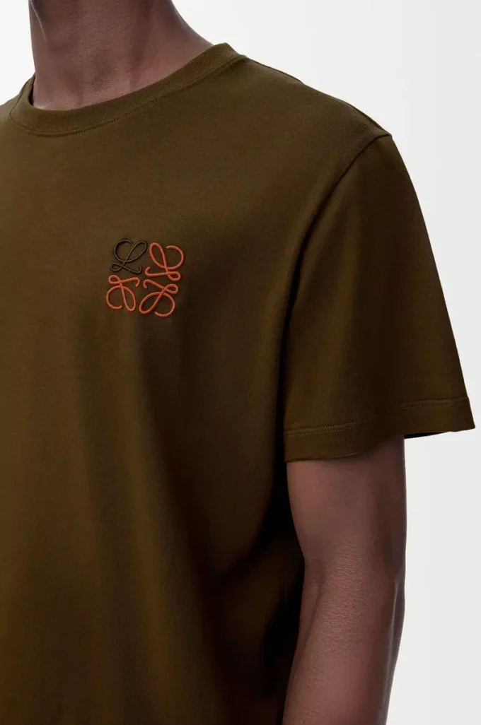 Regular Fit T-Shirt aus Baumwolle in Khaki Green
