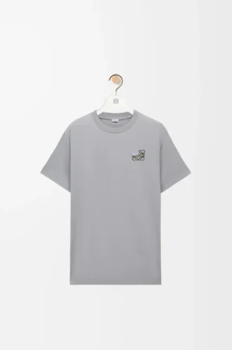 Regular Fit T-Shirt aus Baumwolle in Mittelgrau