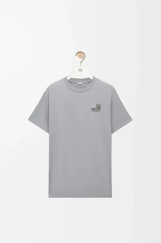 Regular Fit T-Shirt aus Baumwolle in Mittelgrau