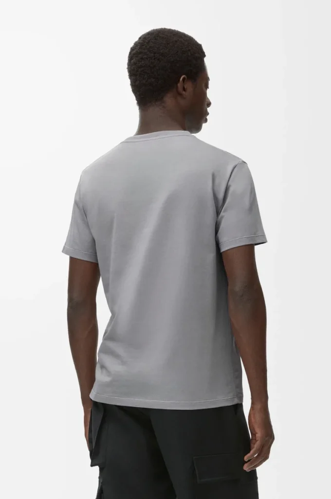 Regular Fit T-Shirt aus Baumwolle in Mittelgrau