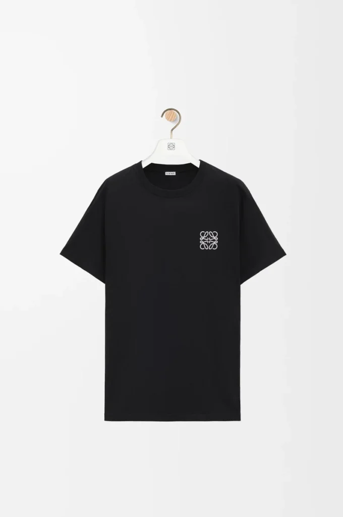Regular Fit T-Shirt aus Baumwolle in Schwarz