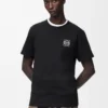 Regular Fit T-Shirt aus Baumwolle in Schwarz