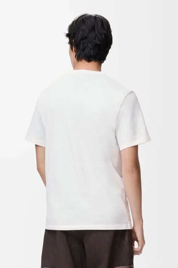 Regular Fit T-Shirt aus Baumwolle in Weiß