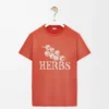 Regular Fit T-Shirt aus Baumwolle Orange
