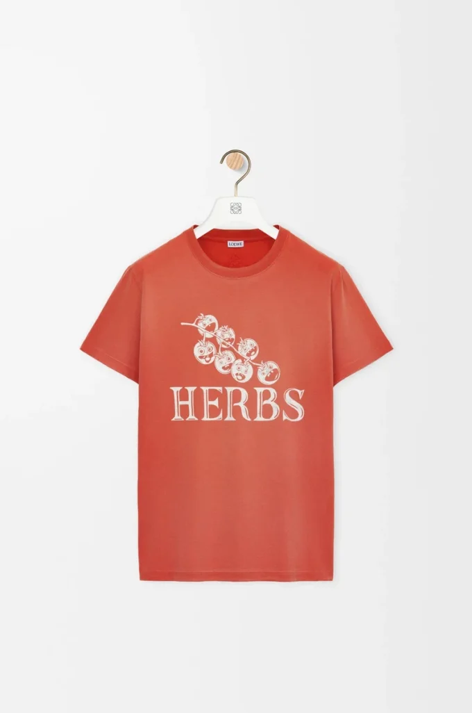 Regular Fit T-Shirt aus Baumwolle Orange