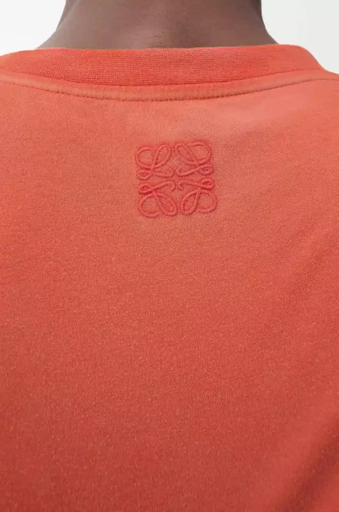 Regular Fit T-Shirt aus Baumwolle Orange