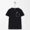 Regular Fit T-Shirt aus Baumwolle Schwarz
