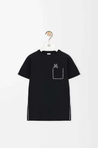 Regular Fit T-Shirt aus Baumwolle Schwarz