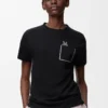 Regular Fit T-Shirt aus Baumwolle Schwarz