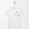 Regular Fit T-Shirt aus Baumwolle Weiß